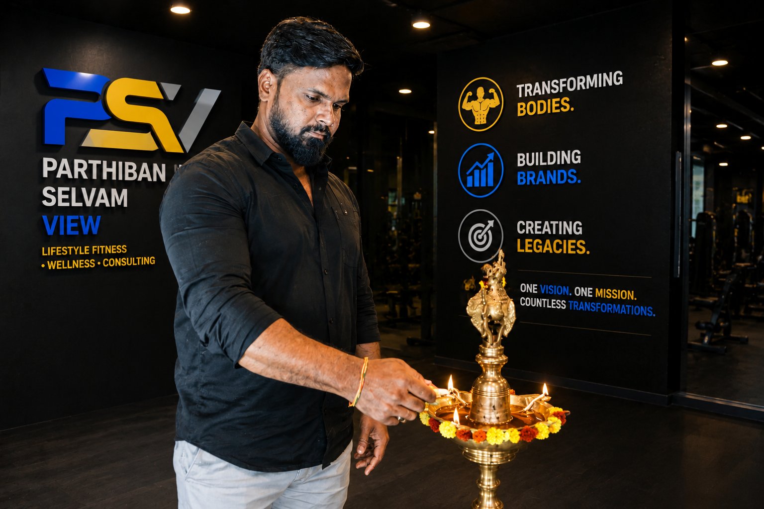 Parthiban Selvam leading a PSV Lifestyle Systems community event