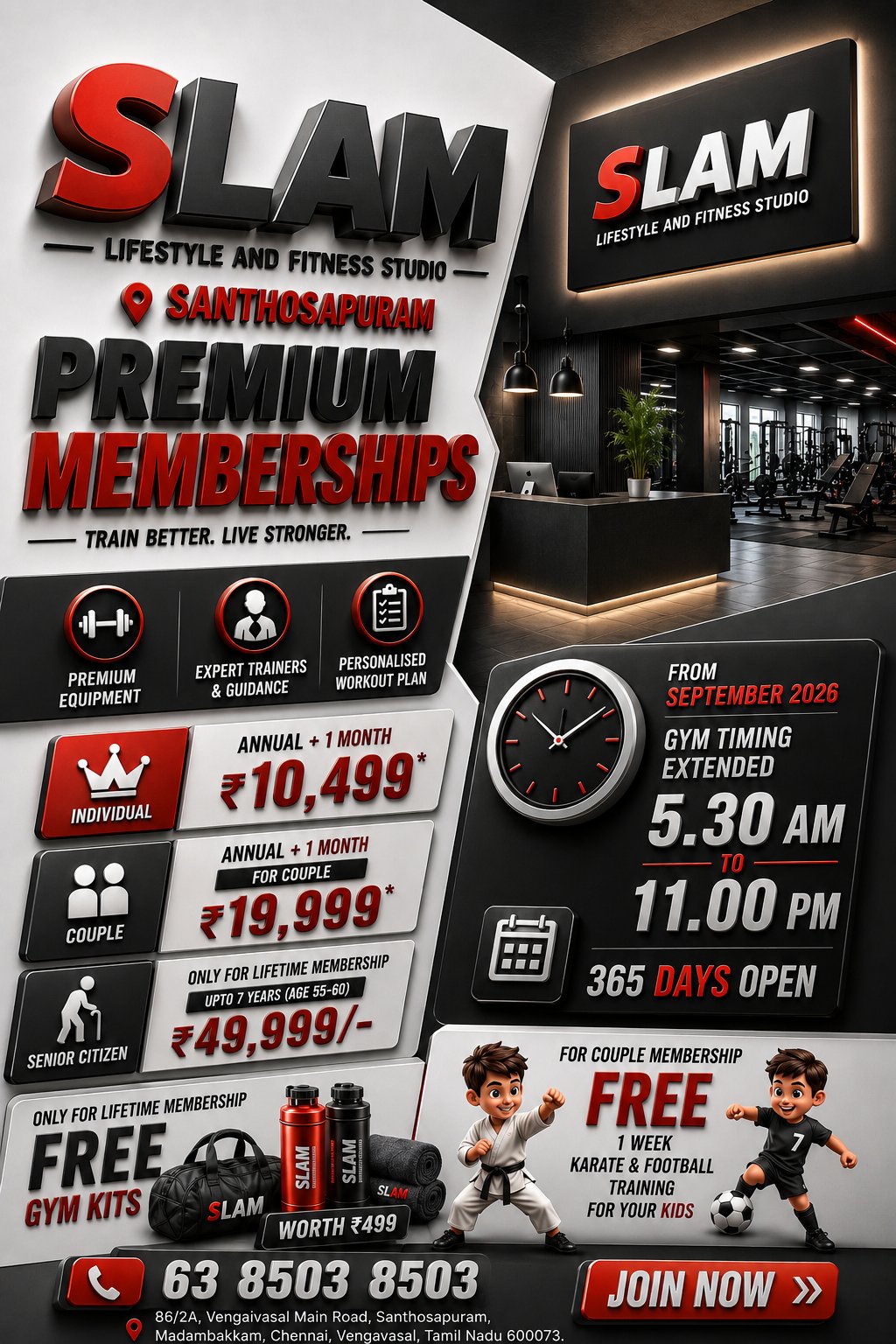 SLAM Santhosapuram Premium Membership offer poster